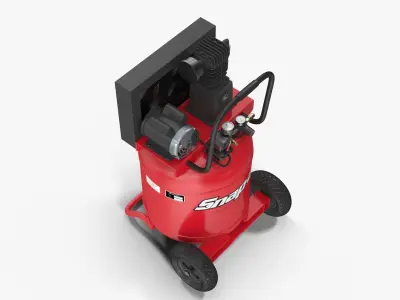 Air Compressor Portable Vertical BRA5DV30VP Low-poly 3D model