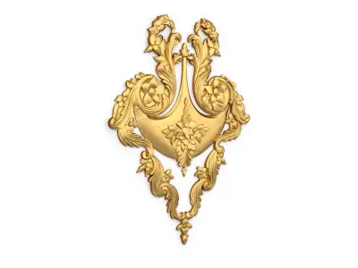 Classic carved decor ornament 380 3D model