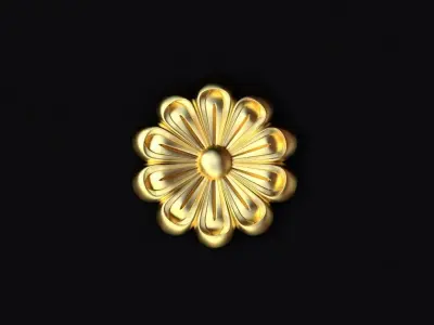 Central decor ornament for furniture 3D model 70