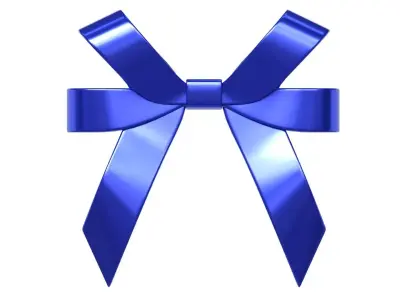 Christmas Bow Ribbon 56 Low-poly 3D model