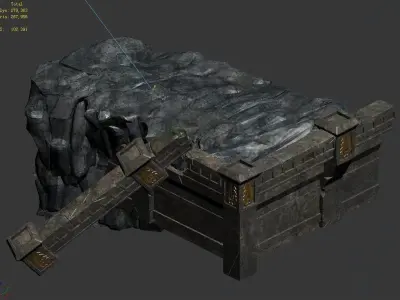 Stone Palace - Cliff Break 02 3D model