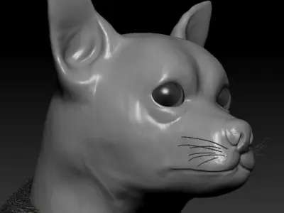 Chihuahua wearing scarf Low-poly 3D model