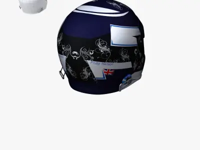 Hanson helmet Daytona Low-poly 3D model