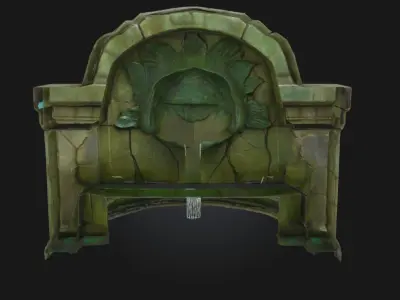 Ancient Tortoise Fountain  Symbol of Longevity and Tranquility 3D model