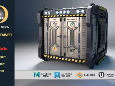 container  03B Low-poly 3D model