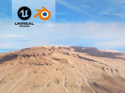 Desert Plateau Medium Version 6 3D model