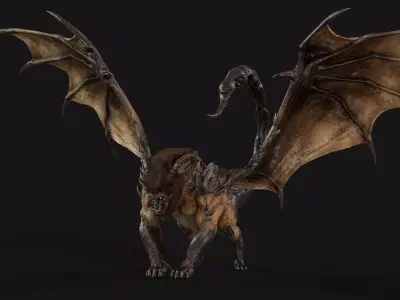 Manticore Low-poly 3D model