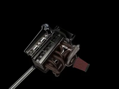 I4 Turbo Engine 3D model
