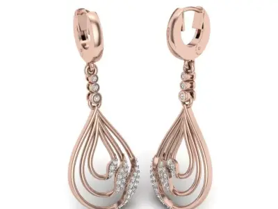 LUXURY MICROSETTING DIAMOND EARRINGS 3D print model purchase