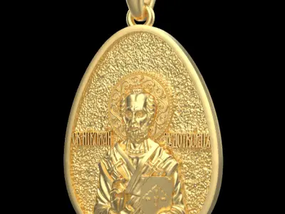 Saint Nicholas Pendant 30356 3D print model