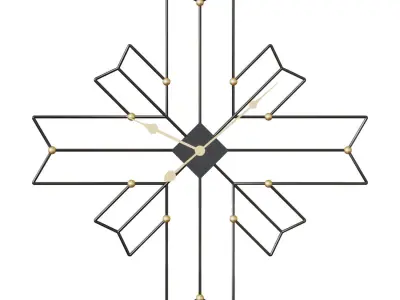 Golden Cross wall clock 3D model