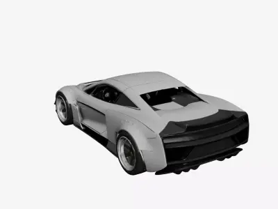 Drift Kit Super Car Widebody Modified Racing Sports Car 3D model