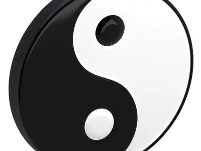 Yin Yang Symbol 3D model