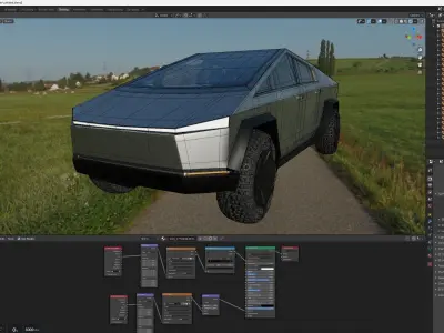 Tesla Cybertruck 3d model Low-poly 3D model