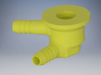 Housing for the idle valve horizontal 90 degree 3D print model
