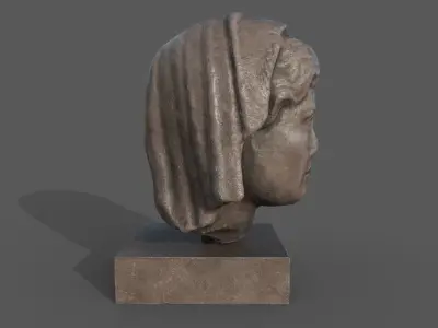 Head of Goddess of harvest Low-poly 3D model