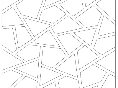 Partition set of three glass panels 3D model