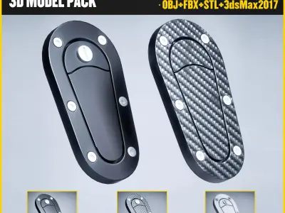 AeroCatch Bonnet Pins Low-poly 3D model