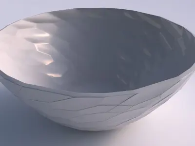 Bowl wide with fine organic cells 3D print model