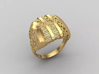 Women Ring Plain Ring Ready STL 3DM Models Womens Rings 3D print model 10