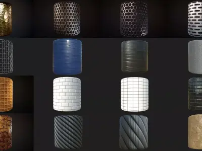 Collection of seamless PBR material textures Texture