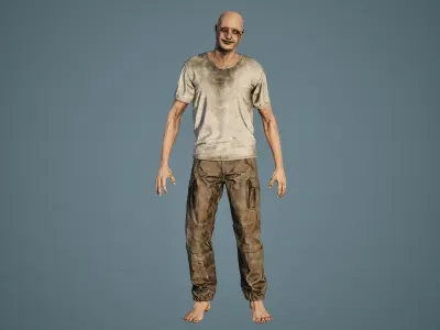 Creepy Man - 4K PBR UE4 UE5 Asset Low-poly 3D model