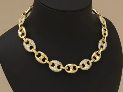 Gucci Sailor Puff  Link Necklace or bracelet 3D print model