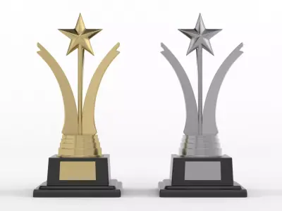 Trophy Cup 3D model 16