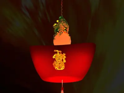 Chinese Red Lantern 3D model 63
