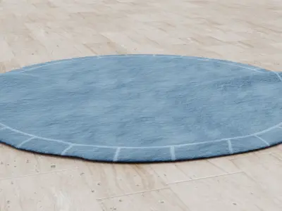 Circular Rug Low-poly 3D model