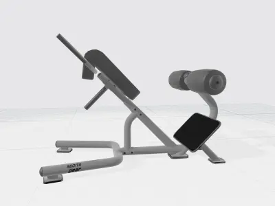 Back Extension Bench Low-poly 3D model
