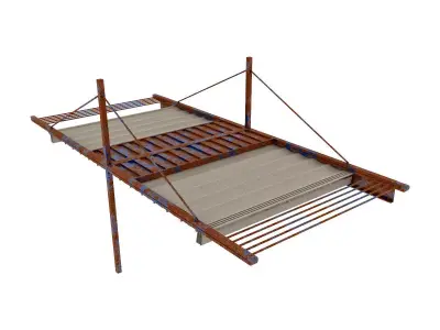 Motorized Pergola 1a Worn 3 3D model