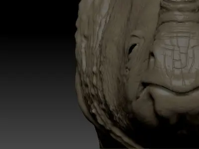 Rhino bust 3D model