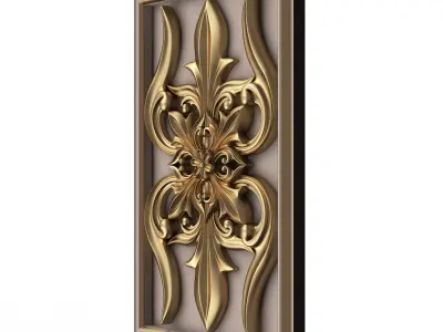 Rosette Carved Decoration CNC 028 Low-poly 3D model