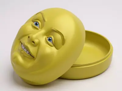 vintage candy container man in the moon 3D print model