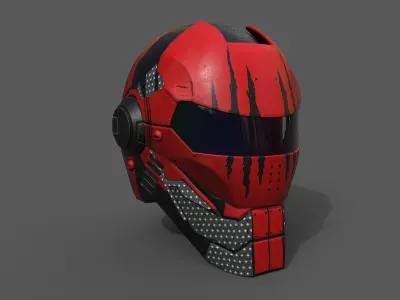 Helmet military Scifi low poly 3d model  Low-poly 3D model purchase
