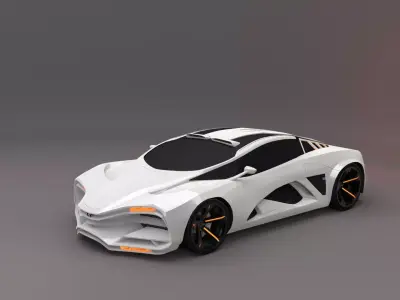Lada Raven  Low-poly 3D model