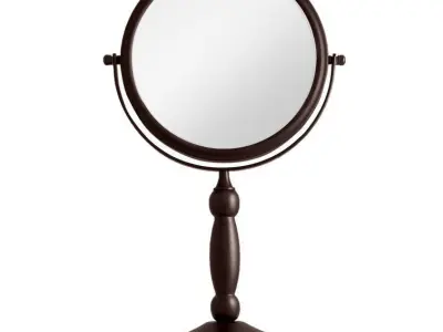 Two Sided Magnification Swivel Makeup Mirror 3D model