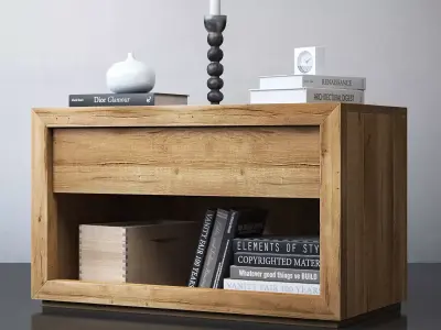 RH RECLAIMED RUSSIAN OAK 40in OPEN NIGHTSTAND 3D model