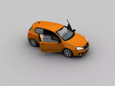 Volkswagen Golf Gt Low-poly 3D model