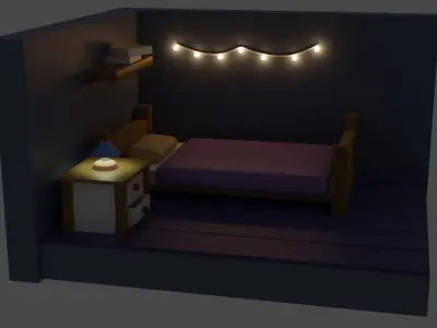 Bed Room Free 3D model
