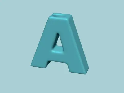 Vase A - Alphabet Vases Collection Letters - STL Printable 3D print model