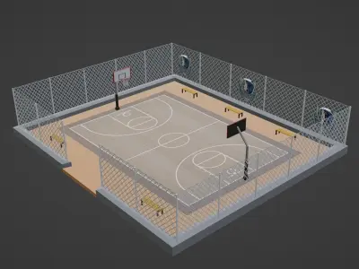 Basketball Stadium - Dallas Mavericks Low-poly 3D model