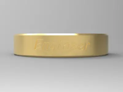 Engineer Ring Gold 3D print model