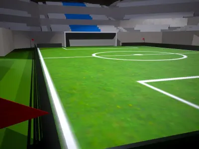 Low-Poly Football Stadium  Low-poly 3D model