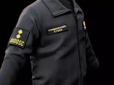 English Police Softshell Jacket  for GTA FIVEM  Low-poly 3D model