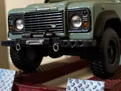 1-43 SCALE MODEL LAND ROVER DEFENDER WINCH BUMPER 3D print model