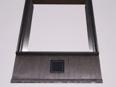 Shopfront Brooklyn Window Low-poly 3D model