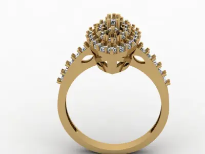 engagement ring 3D print model 19