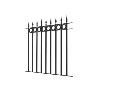 fence wrought iron railings Free 3D model